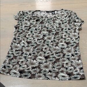 East 5th Black and White Ruffled Blouse